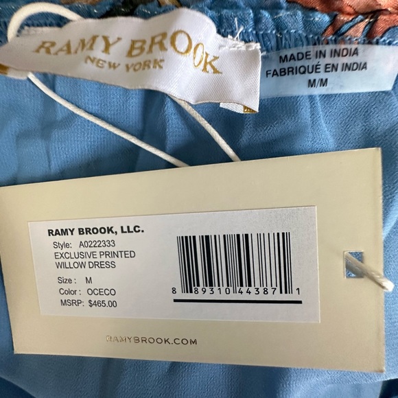 NWT RAMY BROOK Printed Willow Off-the-shoulder Mini Dress - Picture 6 of 6